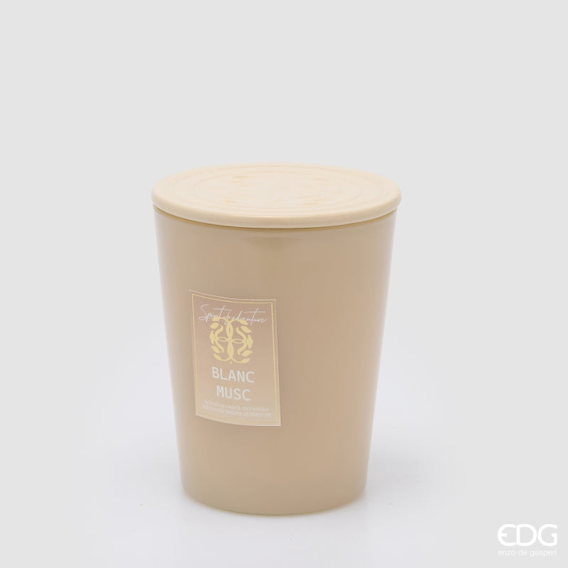 EDG Enzo De Gasperi Bougie Symbol Parfumée White Musk H16 Ø13 cm – Idée Cadeau Noël