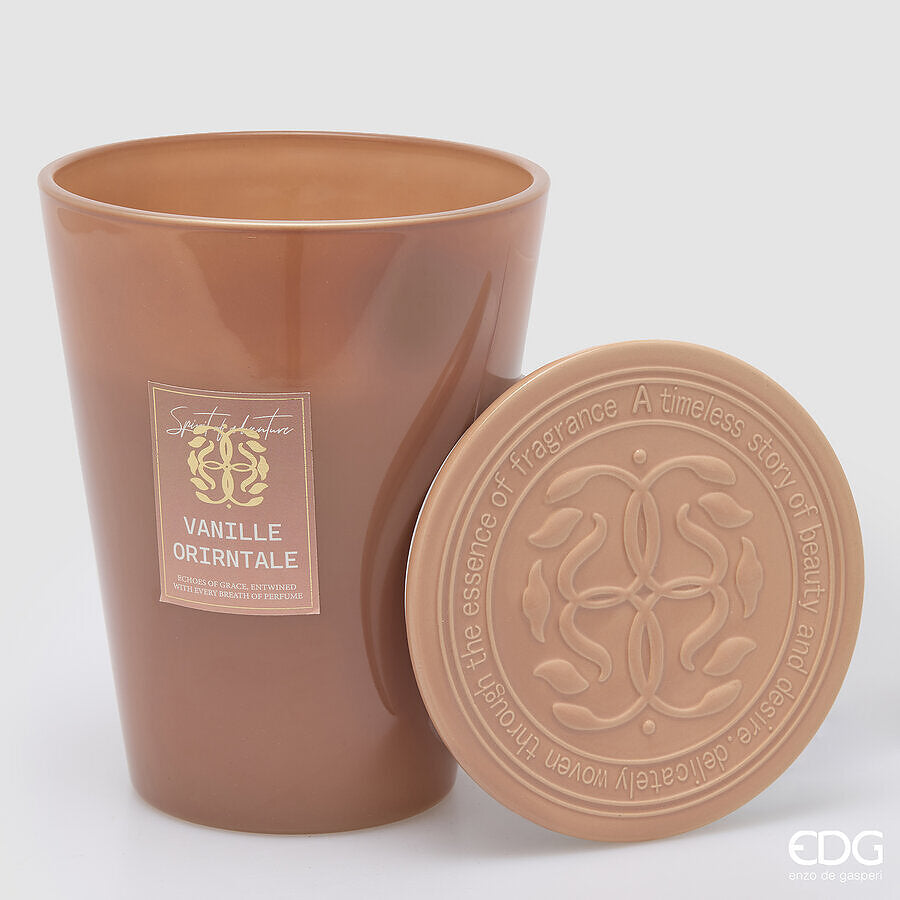 EDG Enzo De Gasperi Bougie Symbol Parfumée Cardamom Snaps H23 Ø18,5 cm – Idée Cadeau Noël