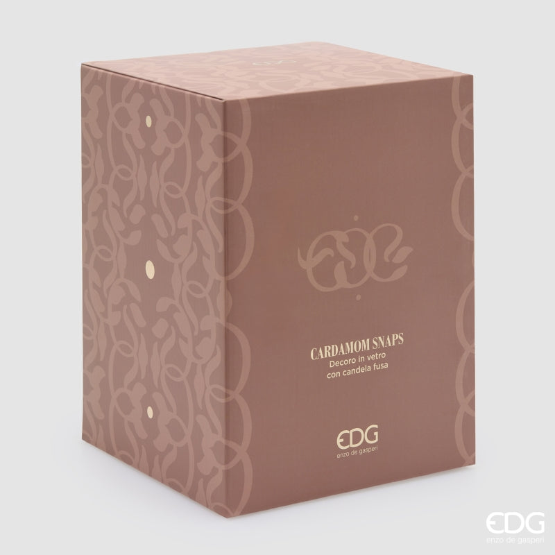 EDG Enzo De Gasperi Bougie Symbol Parfumée Cardamom Snaps H23 Ø18,5 cm – Idée Cadeau Noël
