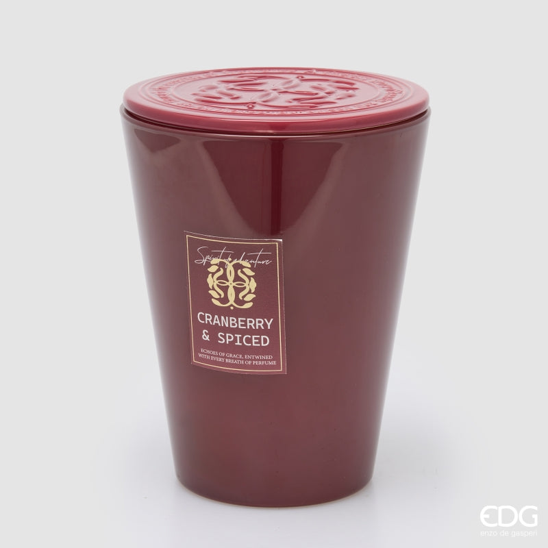 EDG Enzo De Gasperi Bougie Symbol Parfumée Honeyed Apple Cider H23 Ø18,5 cm – Idée Cadeau Noël