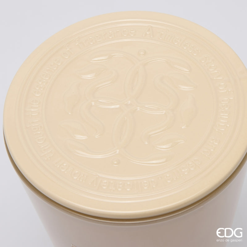 EDG Enzo De Gasperi Bougie Symbol Parfumée White Musk H23 Ø18,5 cm – Idée Cadeau Noël