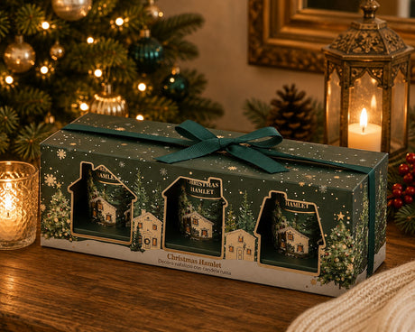 EDG Enzo De Gasperi Set 3 Bougies Noel Parfumées à la Cardamome H6 Ø5 cm – Bougies Noël