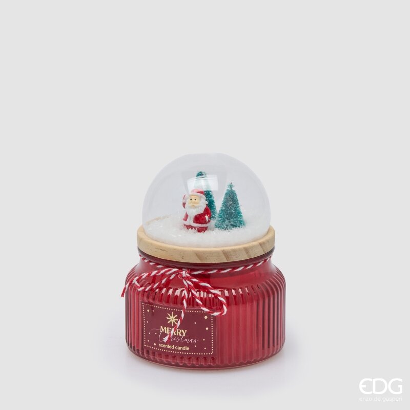 EDG Enzo De Gasperi Bougie de Noël Dôme Parfumée Honeyed Apple Cider H12,5 Ø10 cm – Bougie Festive