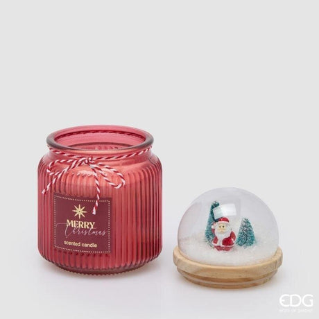 EDG Enzo De Gasperi Bougie Noël Dôme Parfumée Honeyed Apple Cider H15 Ø10 cm – Décoration de Noël