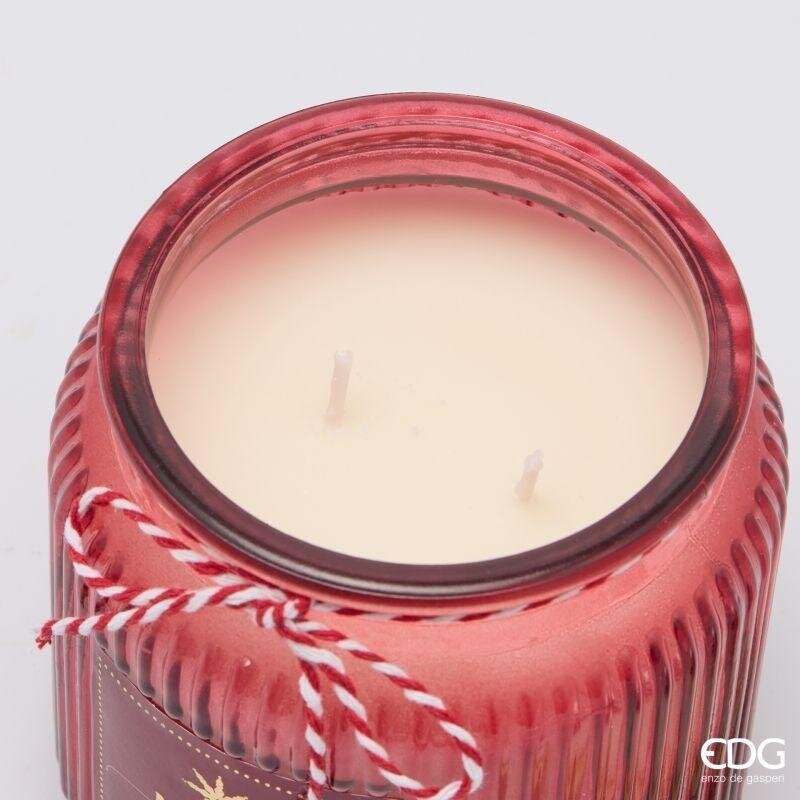 EDG Enzo De Gasperi Bougie Noël Dôme Parfumée Honeyed Apple Cider H15 Ø10 cm – Décoration de Noël