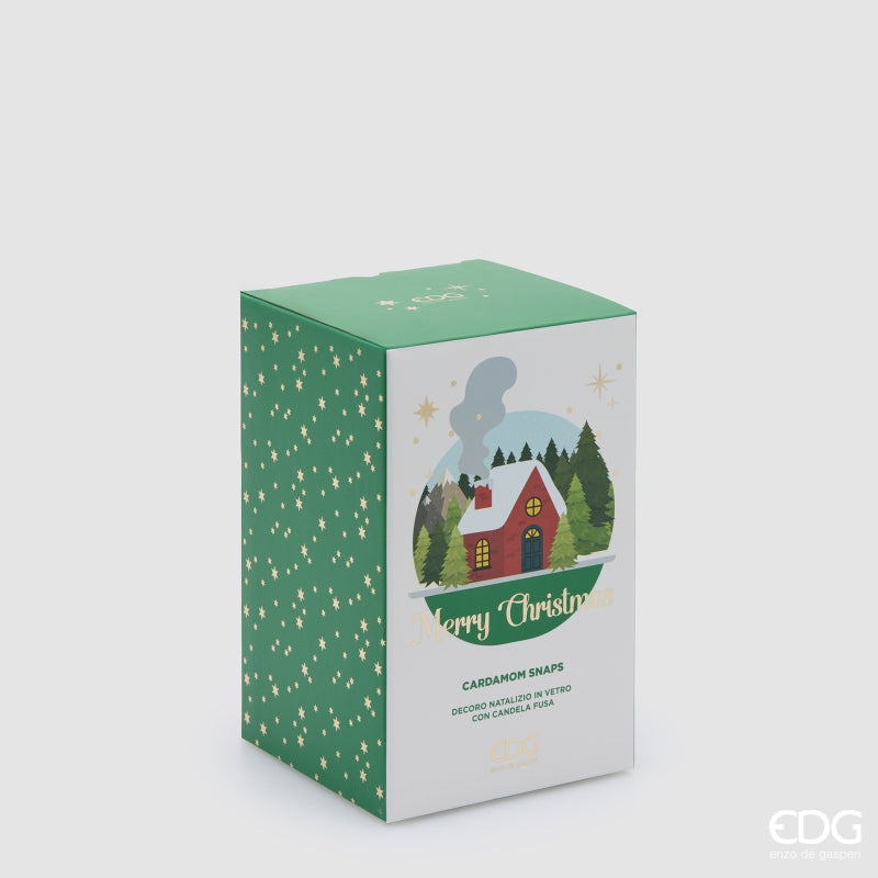 EDG Enzo De Gasperi Bougie Dôme Parfumée Cardamom Snaps H15 Ø10 cm – Décoration de Noël