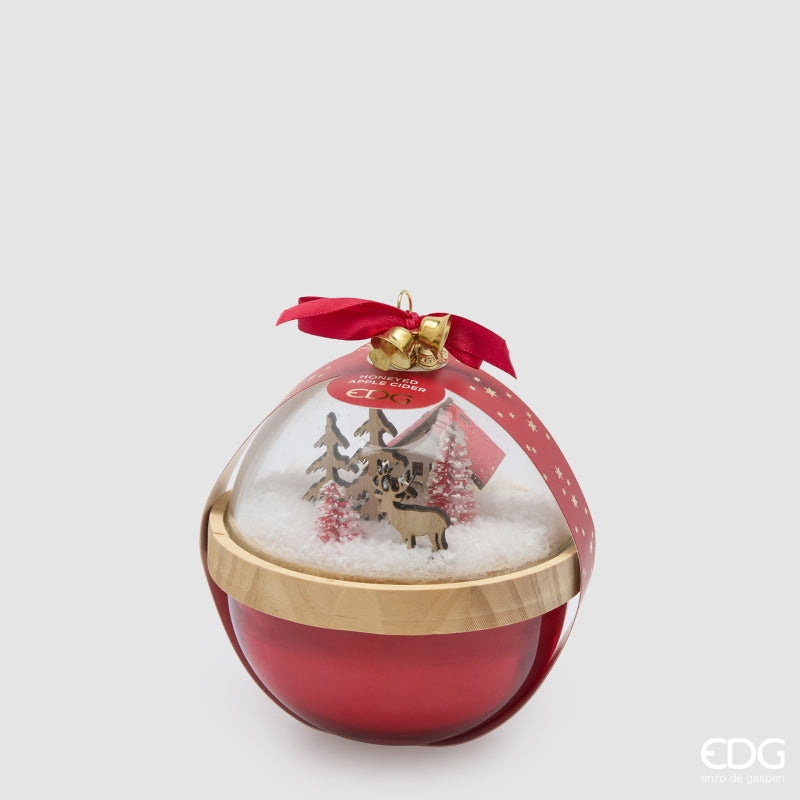 EDG Enzo De Gasperi Candela Natalizia Cupola Profumata White Musk H12 Ø11 cm – Candela Decorativa di Natale
