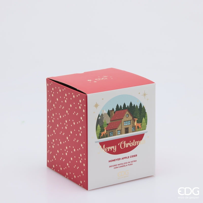 EDG Enzo De Gasperi Candela Natalizia Cupola Profumata White Musk H12 Ø11 cm – Candela Decorativa di Natale