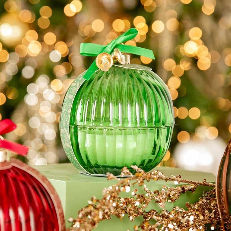 Bougie de Noël EDG Enzo De Gasperi Sphère en verre H 11,5 cm P 11 cm Cèdre