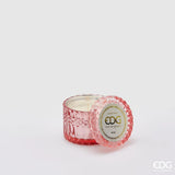 Crystal New Candle + Gift Box H8.5 D9 Rose