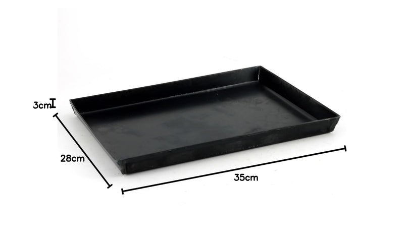 AGNELLI Plat Rectangulaire Tôle Bleue 35x28x3 cm