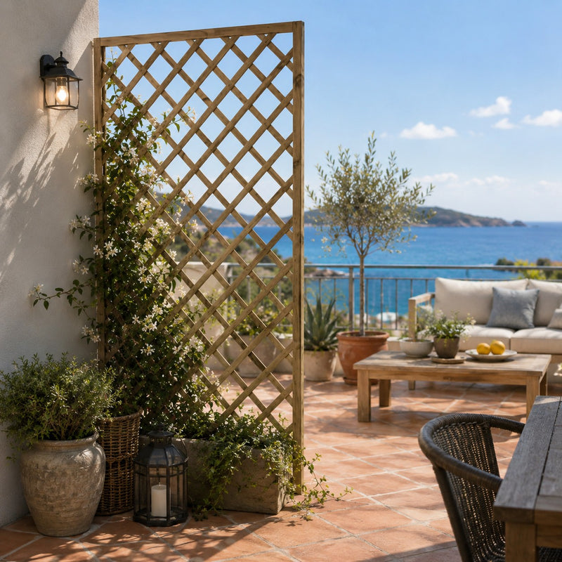 L'Arcolaio Griglia Legno Garden Rettangolare Legno Impregnato 120x180 cm