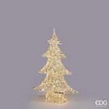 Sapin de Noël Rayures Led 1.440 MicroLed H 98 Cm L 65 Cm L 16 Cm Or