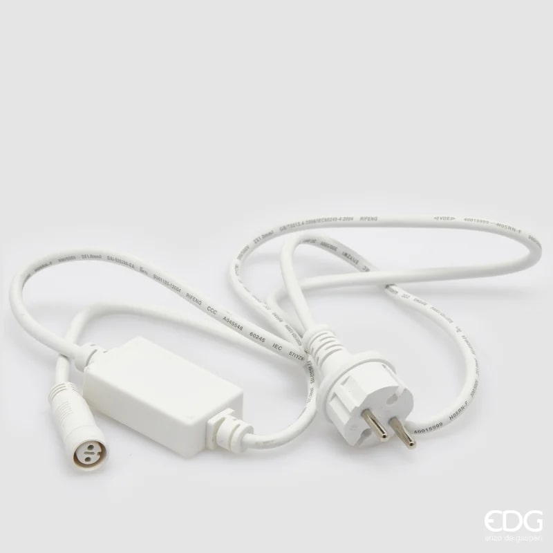 edg enzo de gasperi edg enzo de gasperi cavo elettrico per cascata 150 cm ip44 white ean 8059824584267