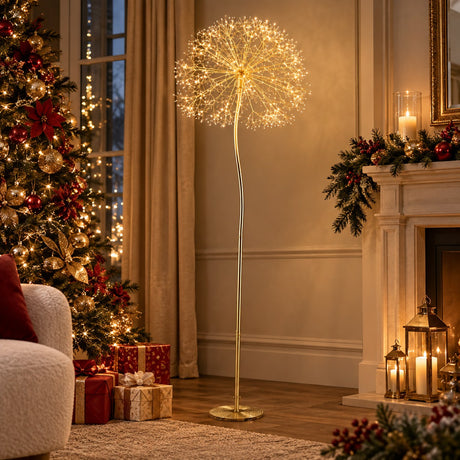 EDG Enzo De Gasperi Décoration Noël Tarassaco Rich Gold 1200 LED H240 Ø60 cm IP44 – Éclairage Décoratif