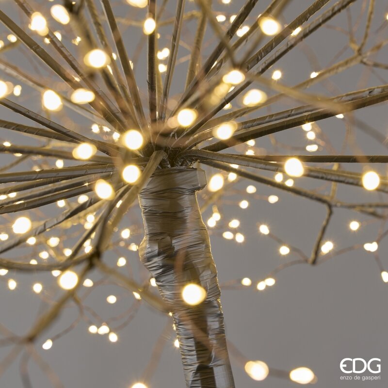 EDG Enzo De Gasperi Decoro Tarassaco Rich Nero MicroLED H280 Ø100 cm IP44 – Decorazione Natalizia Luminosa