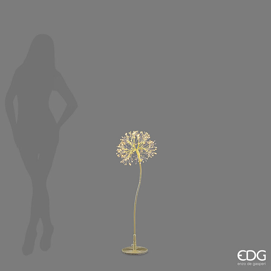 EDG Enzo De Gasperi Décoration Tarassaco Lumineux Gold 240 MicroLED H90 Ø20 cm IP44 – Décoration de Noël