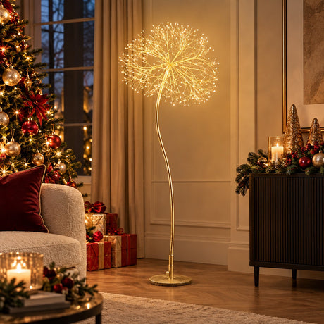 EDG Enzo De Gasperi Décoration Tarassaco Gold 384 MicroLED H120 Ø30 cm IP44 – Ornement Lumineux Noël