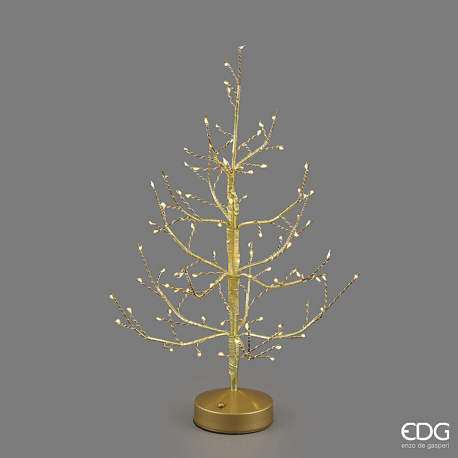 EDG Enzo De Gasperi Sapin de Noël Hêtre 90 MiniLED H45 cm Or – Sapin Lumineux de Noël