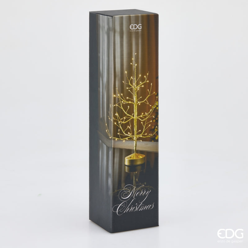 EDG Enzo De Gasperi Sapin de Noël Hêtre 90 MiniLED H45 cm Or – Sapin Lumineux de Noël