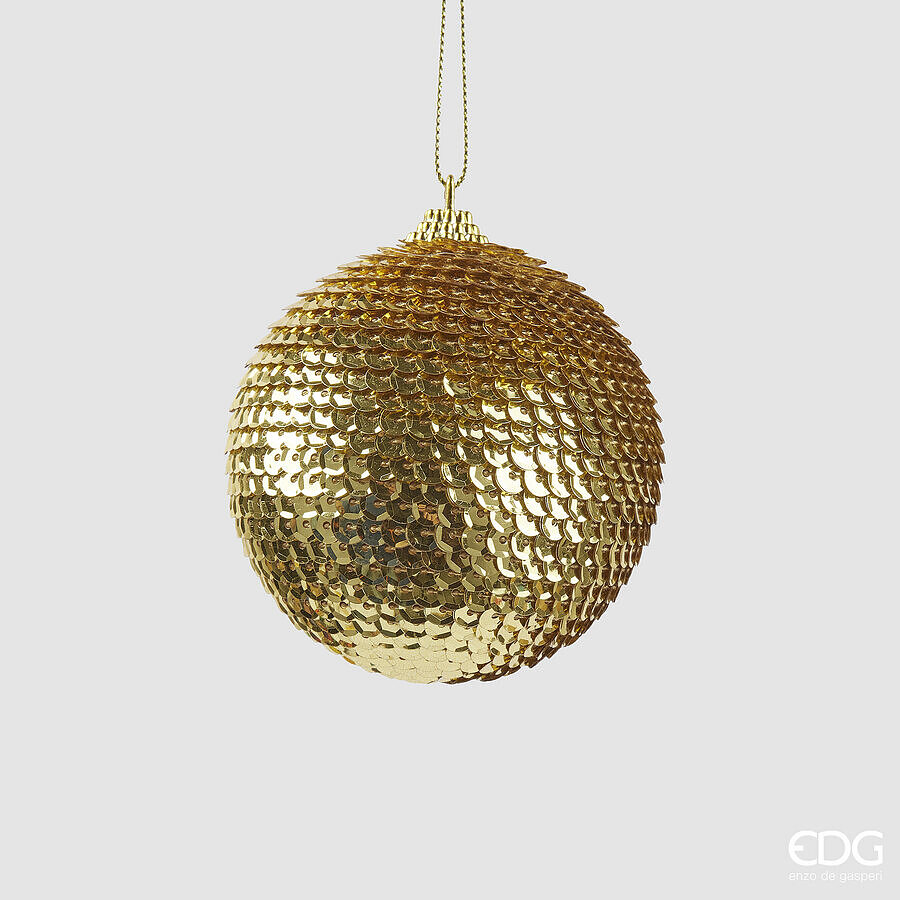 Boule de décoration de Noël EDG Enzo De Gasperi Écailles D 8 cm Or