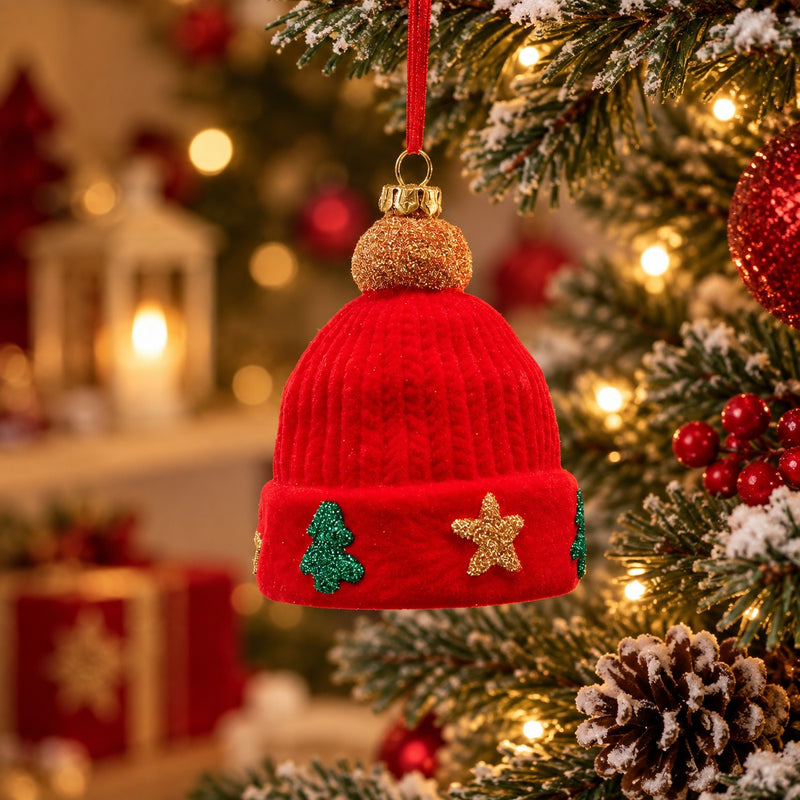 EDG Enzo De Gasperi Addobbo Cappello Rosso H9 cm – Decorazione Albero di Natale