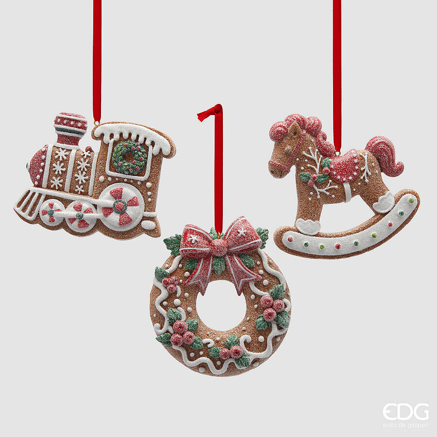 EDG Enzo De Gasperi Décoration de Noël Decomix Assortie H11x11 cm Multicolore 1 Pièce – Ornement pour Sapin de Noël