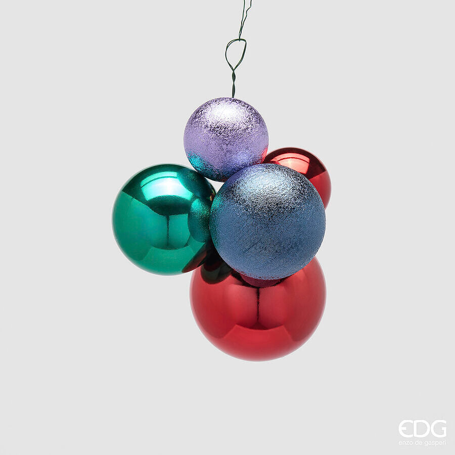 EDG Enzo De Gasperi Décoration de Noël Grappe 5 pcs Groove Mix - Modèle 1