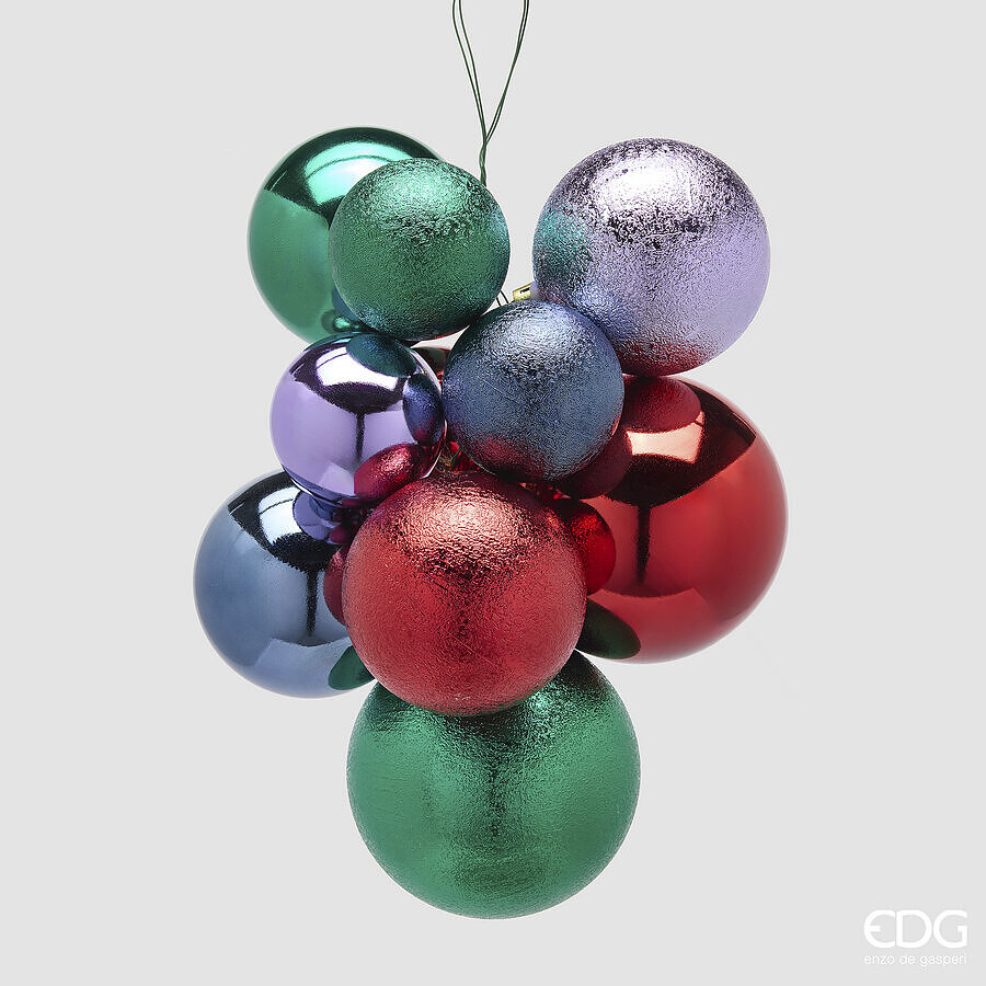 EDG Enzo De Gasperi Décoration de Noël Grappe 10 Pcs Groove Mix - Modèle 1