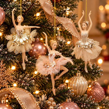 Décoration Ballerina Pink Mix EDG Enzo De Gasperi H17 cm – 1 Pièce Assortie Décoration de Noël