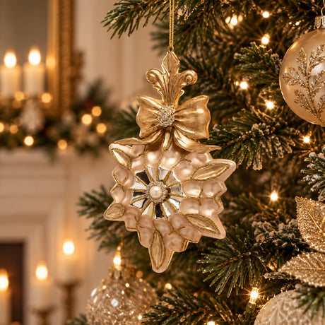EDG Enzo De Gasperi Étoile de Noël H17,5 Ø12 cm Or – Décoration pour Sapin de Noël