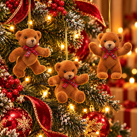 EDG Enzo De Gasperi Décoration Ours Brown H9,5 cm – 1 Pcs Assortis Décoration de Noël