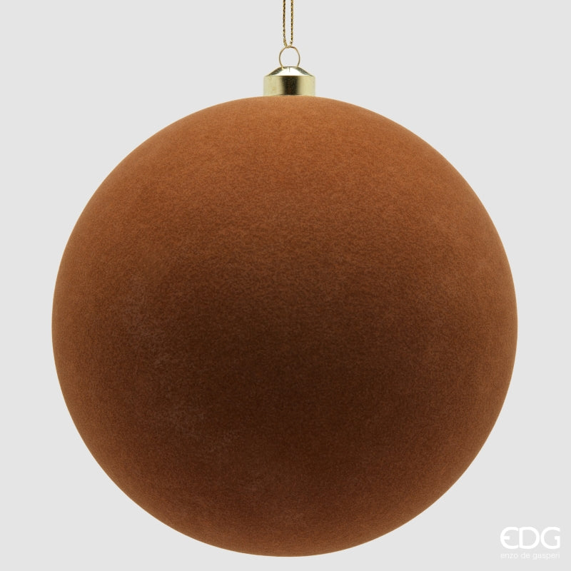 Boules de Noël EDG Enzo De Gasperi en Velours Brown Mix Ø20 cm – Set 3 pcs