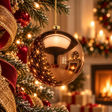 Boule de Noël EDG Enzo De Gasperi Brillante Brown Ø20 cm – Décoration de Noël