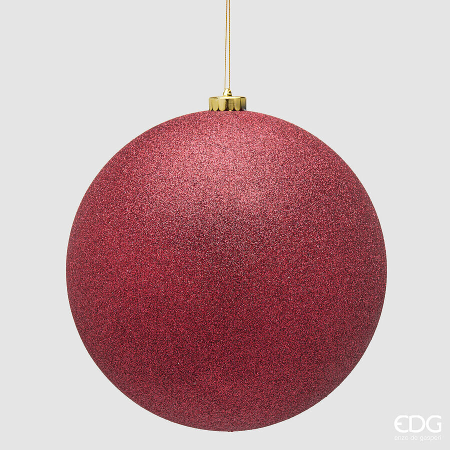 Boule de Noël EDG Enzo De Gasperi Glitter Burgundy Ø20 cm – Décoration de Noël