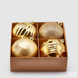 Boule de Noël EDG Enzo De Gasperi Poly Mix D 10 cm Cf 4 pièces Or clair