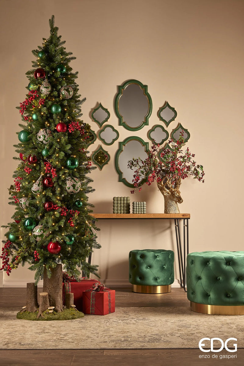 Sapin de Noël EDG Enzo De Gasperi Slim Green Pine H 210 cm P 81 cm 480 MiniLed