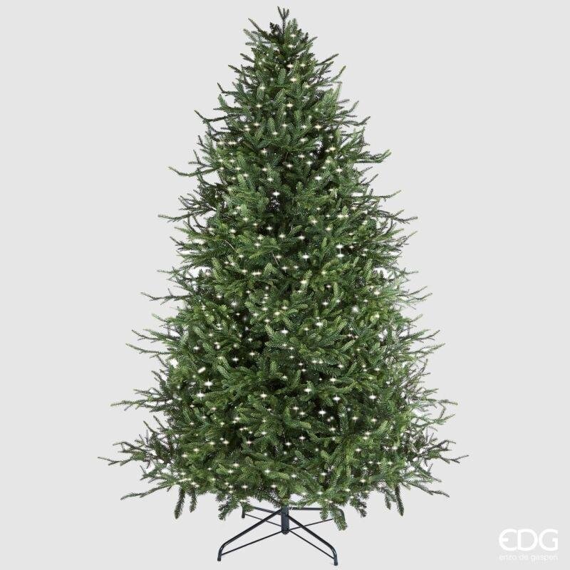 Sapin de Noël de luxe EDG Enzo De Gasperi en pin, hauteur 300 cm, diamètre 186 cm, avec 7 000 LED vertes