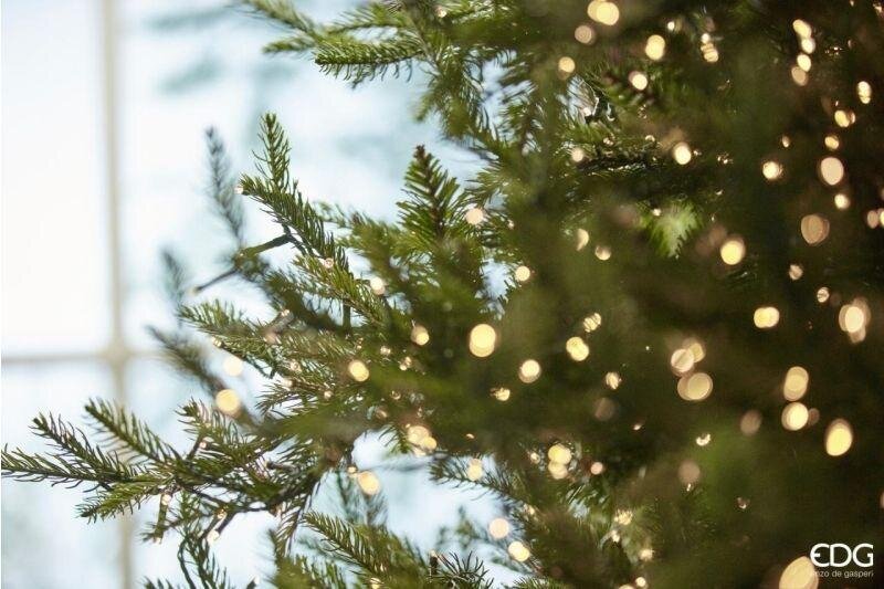 Sapin de Noël de luxe EDG Enzo De Gasperi en pin, hauteur 300 cm, diamètre 186 cm, avec 7 000 LED vertes