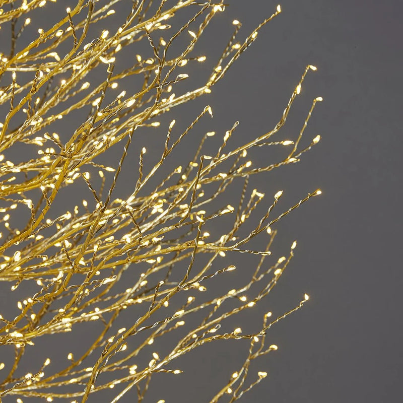EDG Enzo De Gasperi Noël Hêtre avec socle 2 000 LED H 180 cm P 90 cm Doré