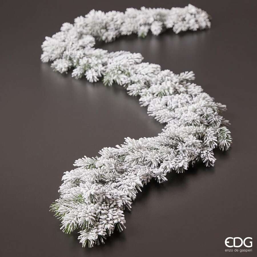 EDG Enzo De Gasperi Guirlande Sapin Artificiel Enneigé White Green L180 cm – Décoration de Noël