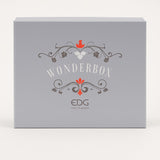 EDG Enzo De Gasperi Santa Claus Candle Holder Deco H 12 Cm Green Pink Gift Box