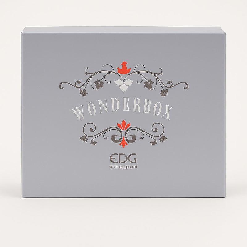 Bougeoir Père Noël EDG Enzo De Gasperi H 12 cm, coffret cadeau vert et rose