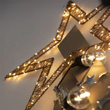 Microled Flat Christmas Star D 60 cm 250 Flashing LEDs Ivory 