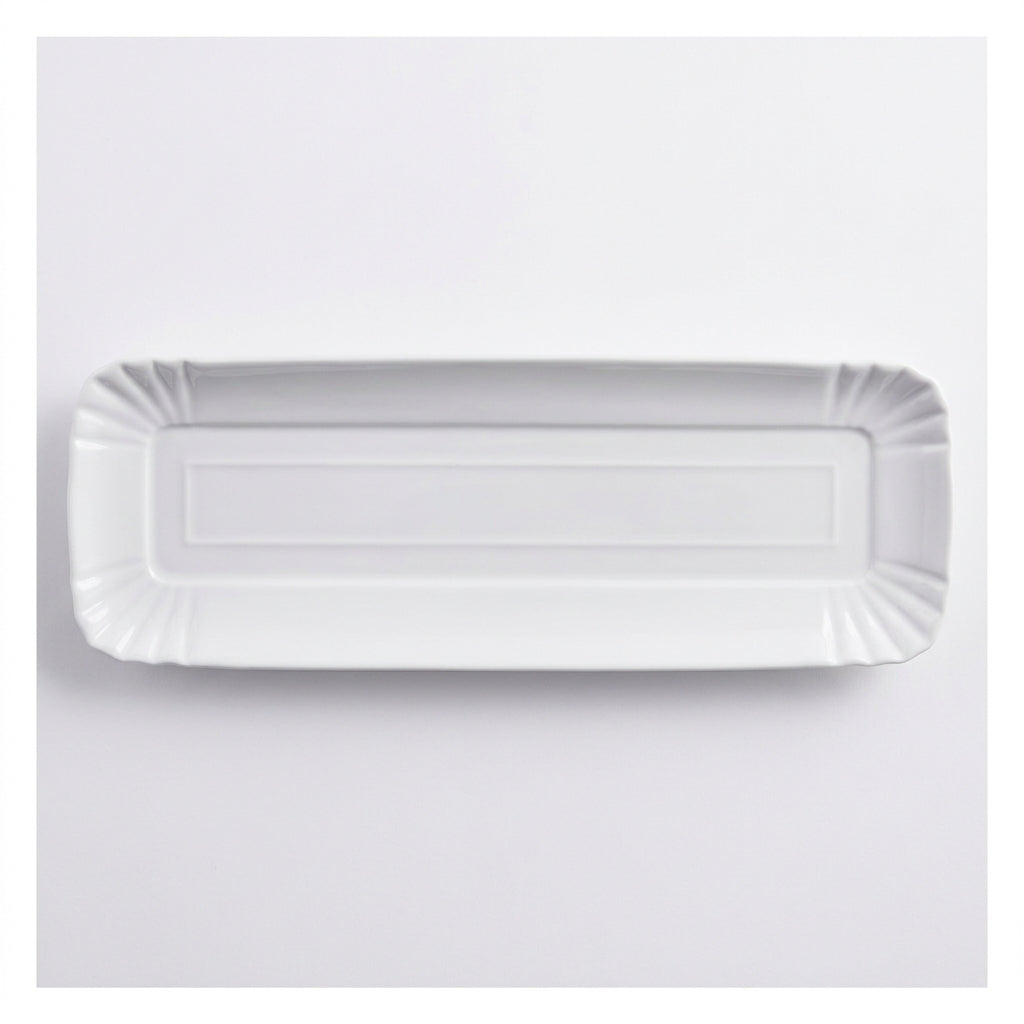 Ad Trend Vassoio Rettangolare in Porcellana 25x9 cm – Piatto da Portata per Antipasti, Aperitivi e Accessorio per la Tavola