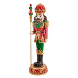 Soldat jouet de Noël en poly avec LED et musique H 184 cm P 53 cm Vert Rouge, PIÈCE D'EXPOSITION, COLLECTION UNIQUEMENT AU BUREAU