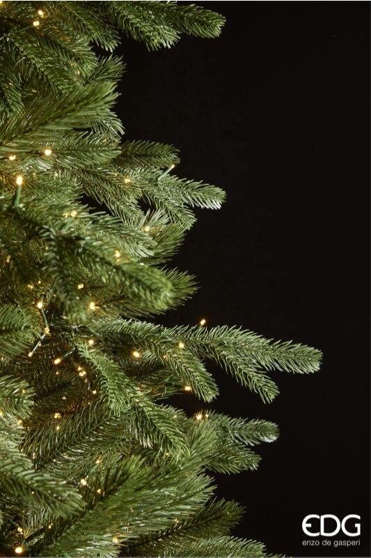 Sapin de Noël EDG Enzo De Gasperi Imperial Pine, neuf, 2 500 mini-LED, H 180 cm, D 130 cm, usage extérieur, vert, 100 % PE