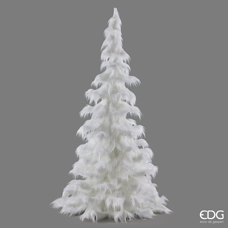 EDG Enzo De Gasperi Pino Natalizio Furry H250 Ø125 cm Blanc – Sapin de Noël