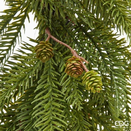 EDG Enzo De Gasperi Corona di Pino con Pigne Green Ø65 cm – Decorazione Artificiale di Natale