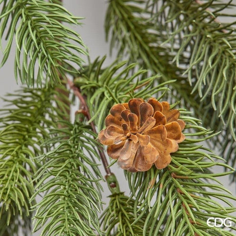 EDG Enzo De Gasperi Festone di Pino con Pigne Green L180 cm – Decorazione Artificiale di Natale